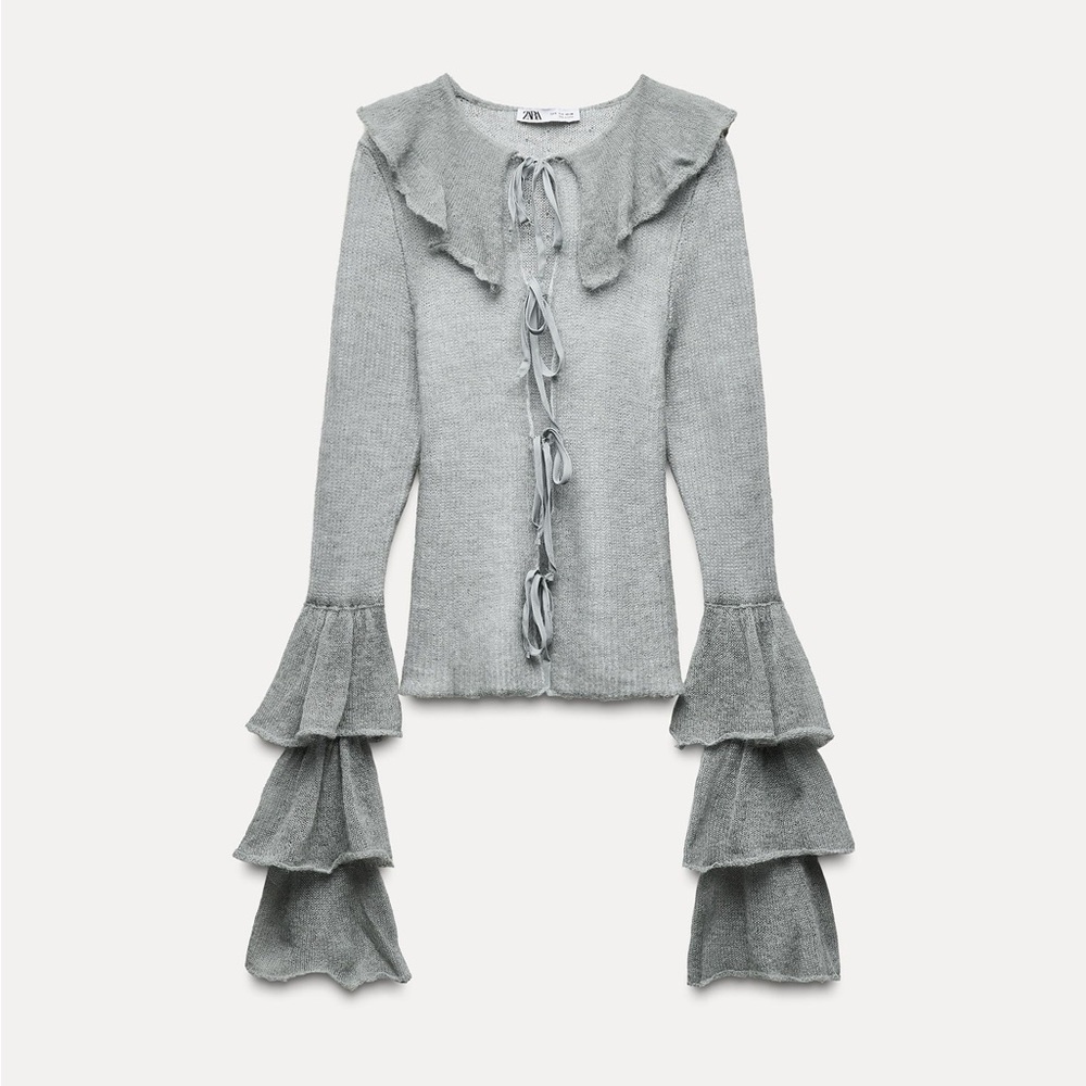 Tie-front cardigan